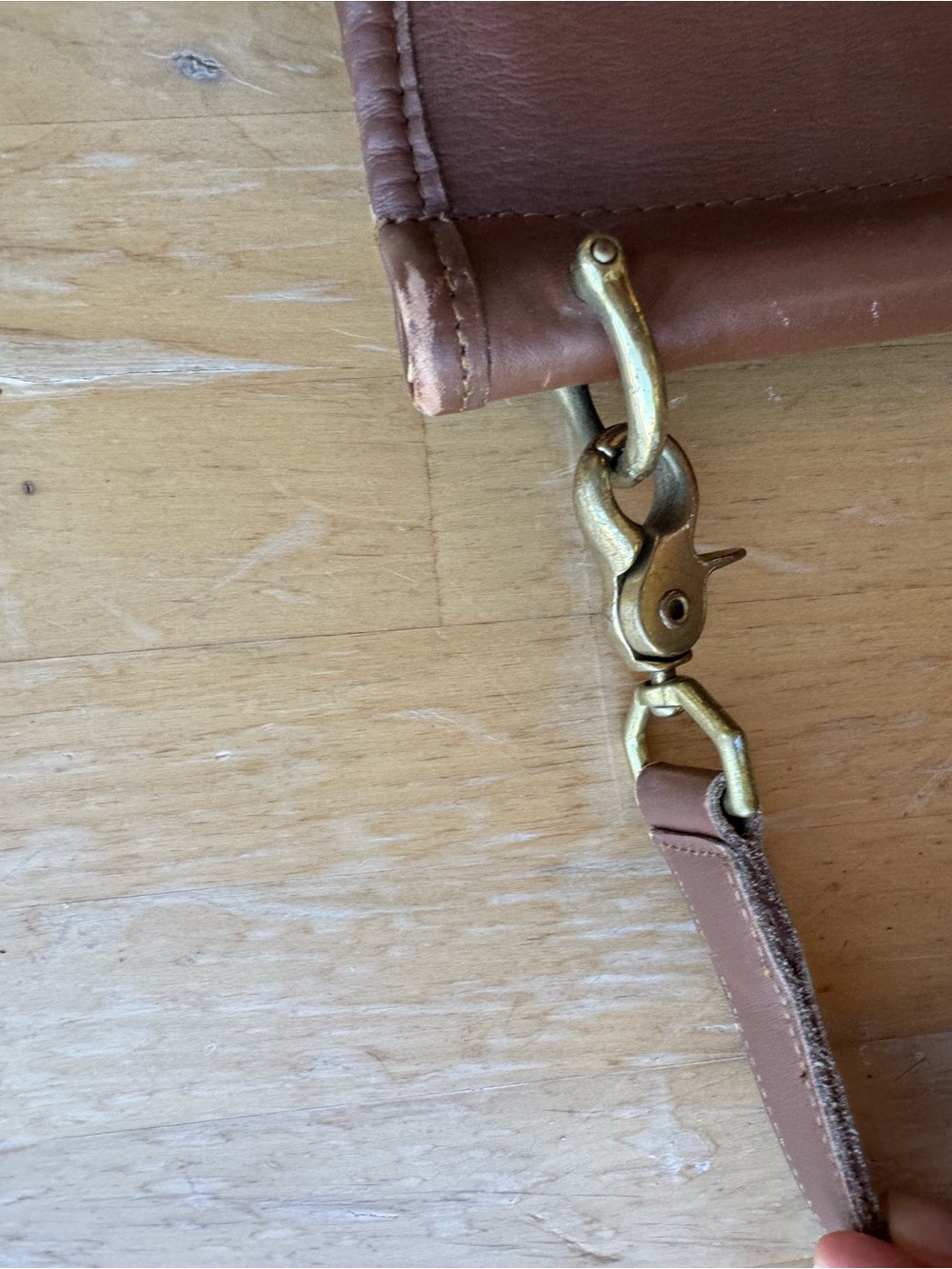 Coach Brown Leather Flap Laptop Satchel with Adjustable Strap - Picture 7 of 12